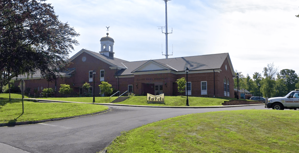 The Monro Police Department--home to one of Matot's high-quality dumbwaiters--shown on a sunny day.